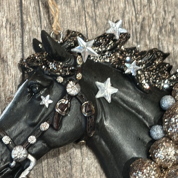Holiday Horses: “New Years Eve” design. Decorated horse ornament - Picture 3 of 9